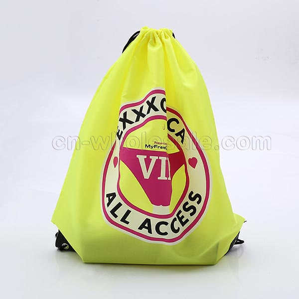 Custom printing polyester sport bag, gym drawstring bag