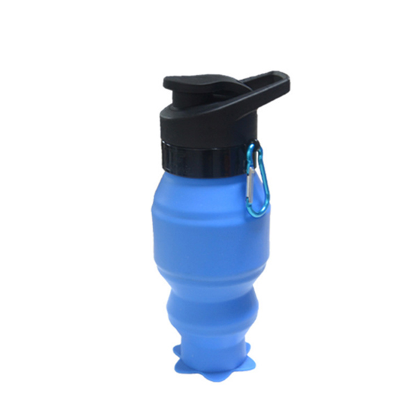 2023 NEW product 530ML foldable silicone water bottle, BPA FREE silicone water bottle