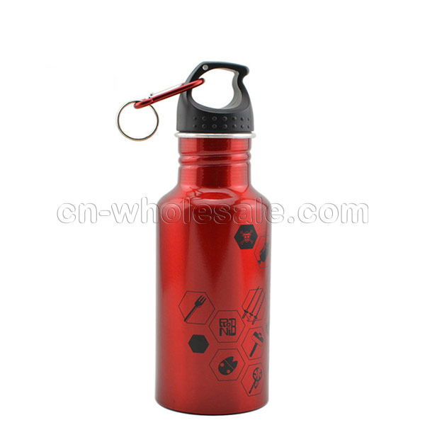 500ml Aluminium Sport Drinking Water Bottle with Handgrip and Buckle