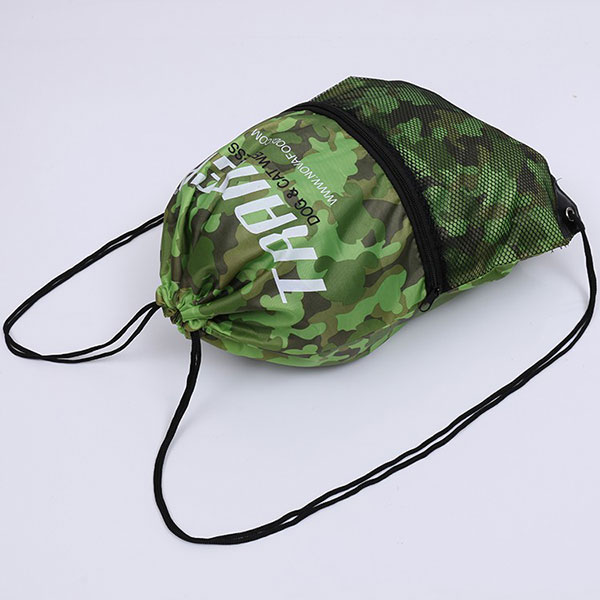 Wholesale Camouflage fabric mesh drawstring bags, custom mesh drawstring backpack